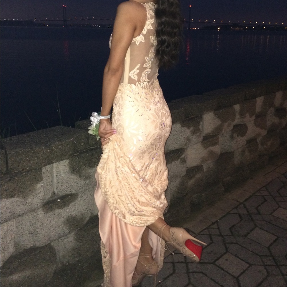 Terani Couture Lace and Beaded Gown